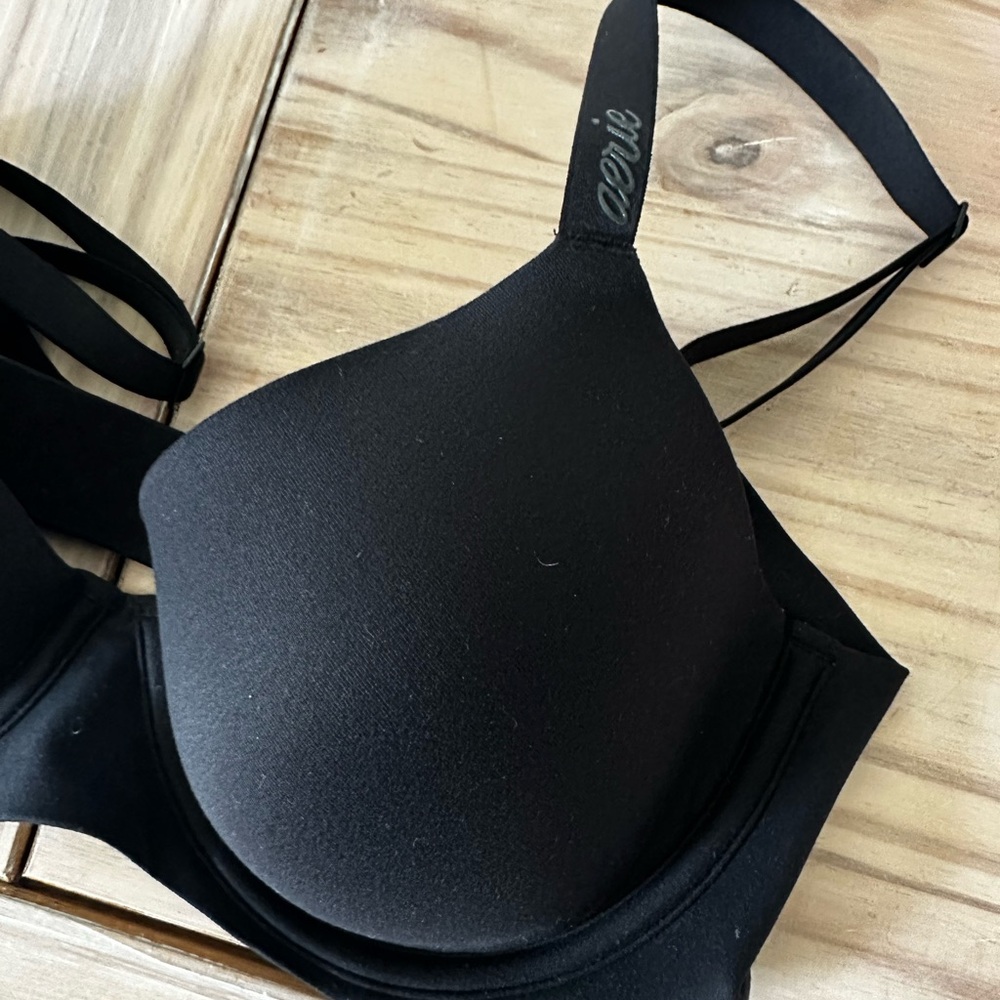 Aerie Black T-Shirt Bra with Molded Cups and Underwire